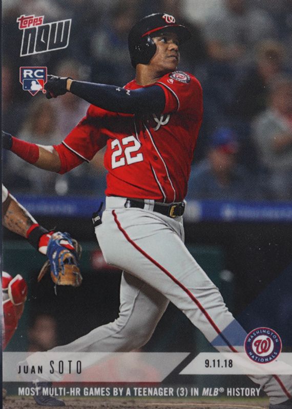 Juan Soto 2018 Topps Now #717 Base (Print Run: 1,516) Rookie RAW