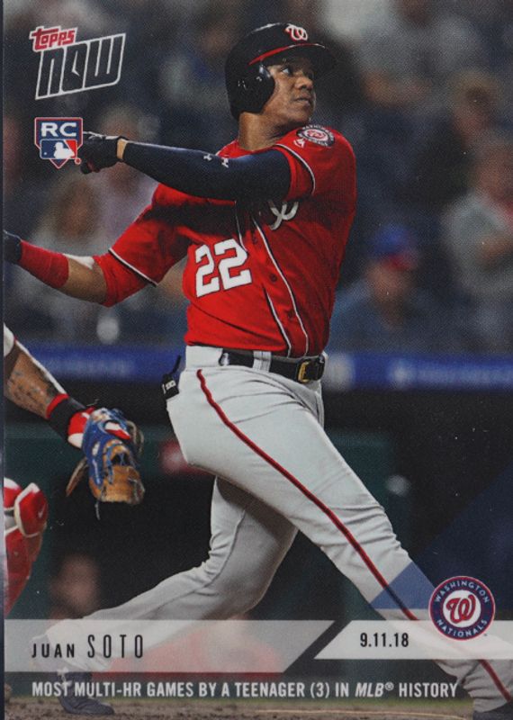 Juan Soto 2018 Topps Now #717 Base (Print Run: 1,516) Rookie SGC 9