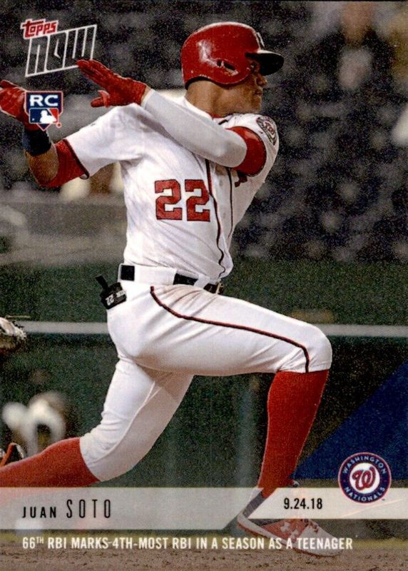 Juan Soto 2018 Topps Now #775 Base (Print Run: 1,051) Rookie SGC 9.5