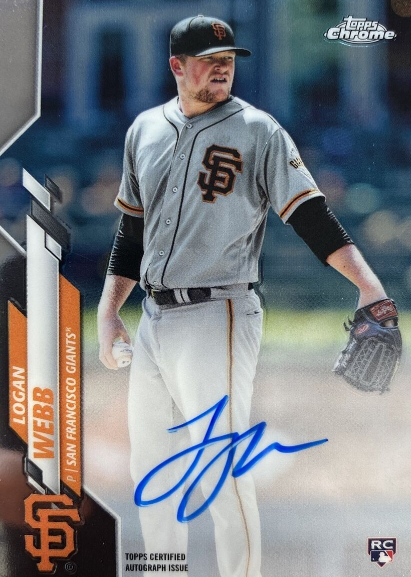Logan Webb 2020 Topps Chrome #RA-LW Rookie Auto Price Guide