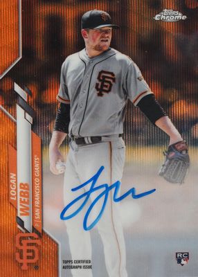 2020 Topps Chrome #RA-LW Rookie Auto - Orange Wave Refractor /25