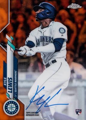 2020 Bowman Chrome ⚾ Kyle Lewis RC (on card) 🔥Autograph
