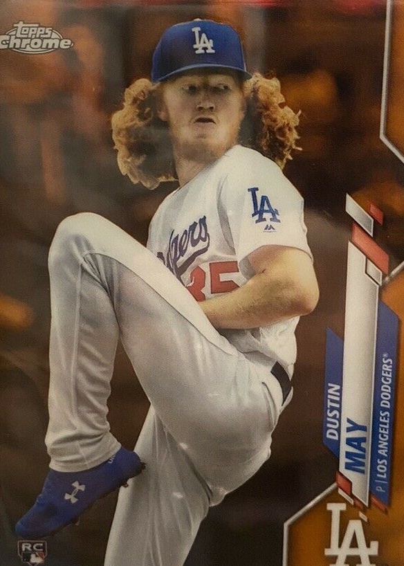 Dustin May 2020 Topps Chrome #176 Orange Refractor /25 Price