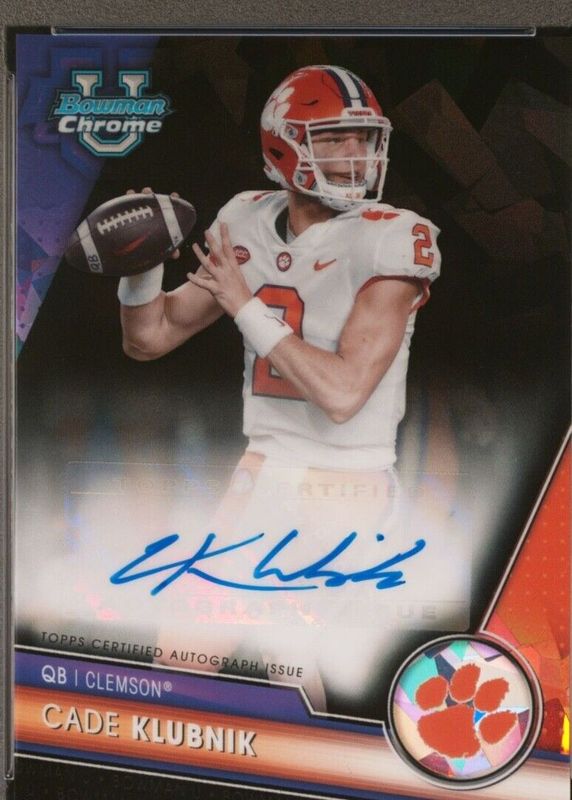 Cade Klubnik 2023 Bowman Chrome University Sapphire Edition #PA-CKL Prospect Auto - Black /10 PSA 10