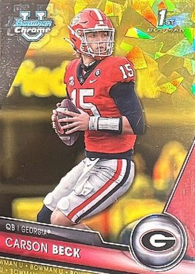 2023 Bowman Chrome University Sapphire Edition #44 Yellow /75 (1st)