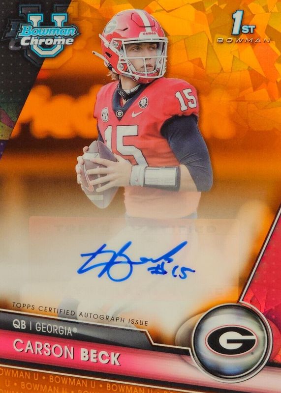 2023 Bowman Chrome University Sapphire Edition #PA-CBE Prospect Auto - Orange /25 (1st)