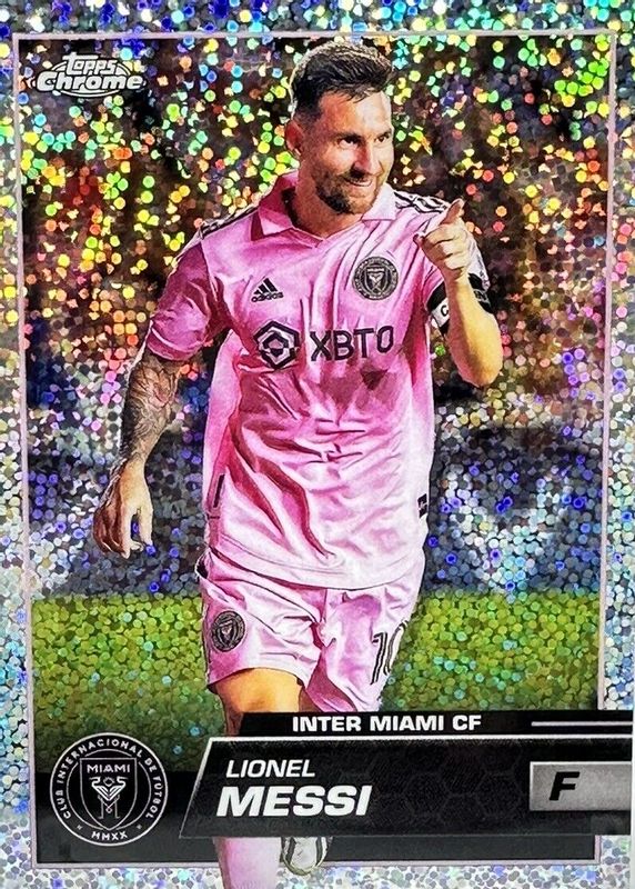 Lionel Messi 2023 Topps Chrome MLS #58 Speckle Refractor SGC 9.5