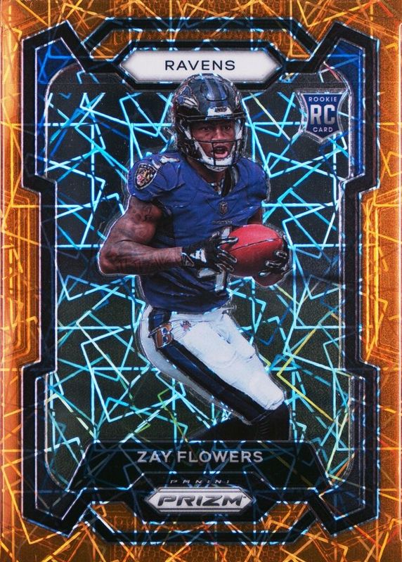 Zay Flowers 2023 Prizm #307 Lazer Rookie RAW