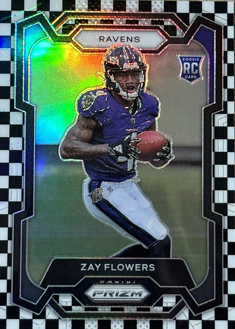 Zay Flowers 2023 Prizm #307 Black & White Checker /(SSP