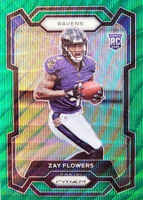 Zay Flowers 2023 Prizm #307 Rookie Autographs - Red Wave