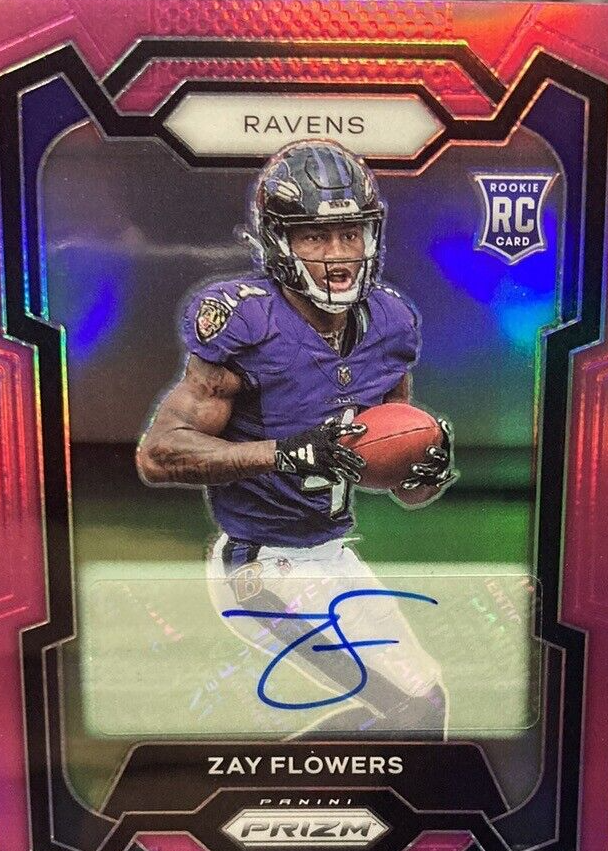 Zay Flowers 2023 Prizm #307 Rookie Autographs - Pink Price Guide