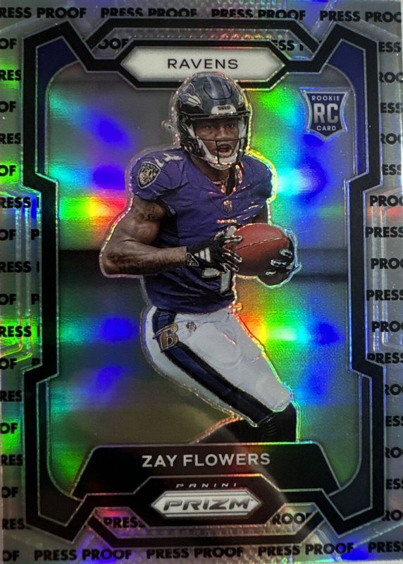 Zay Flowers 2023 Prizm #307 Press Proof /(SSP) Rookie BGS 10 PRISTINE