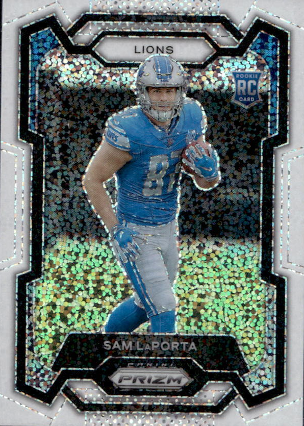 Sam LaPorta 2023 Prizm #332 White Sparkle /(SSP) Price Guide
