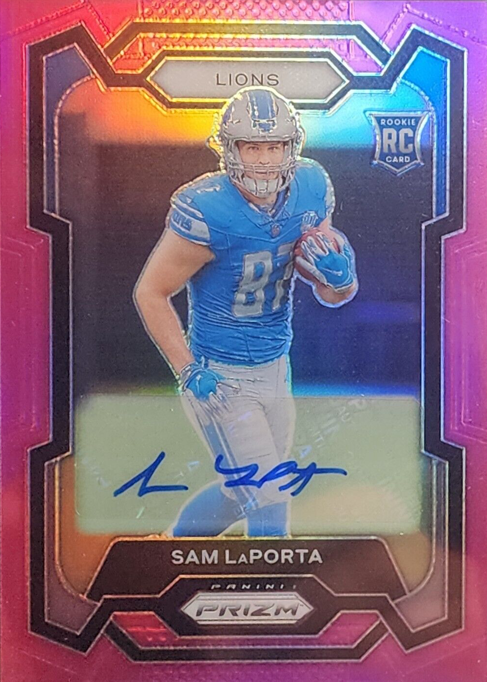 Sam LaPorta 2023 Prizm #332 Rookie Autographs - Pink Price Guide