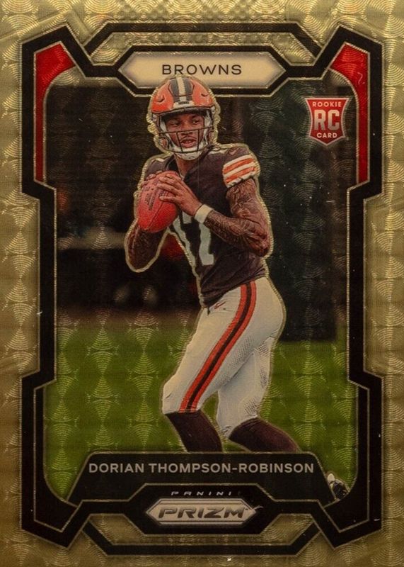 Dorian Thompson-Robinson 2023 Prizm #322 Gold Vinyl /5 Rookie SGC 10