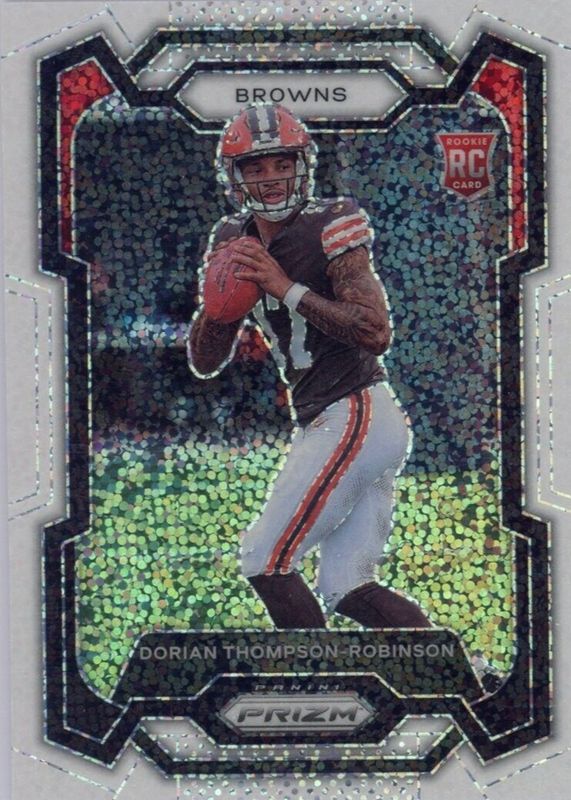 Dorian Thompson-Robinson 2023 Prizm #322 White Sparkle /(SSP) Rookie RAW