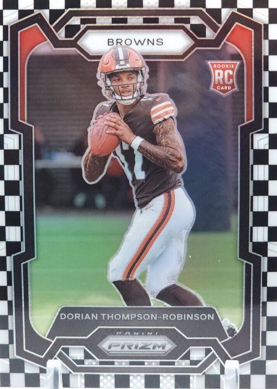 Dorian Thompson-Robinson 2023 Prizm #322 Black & White Checker /(SSP) Rookie PSA 10