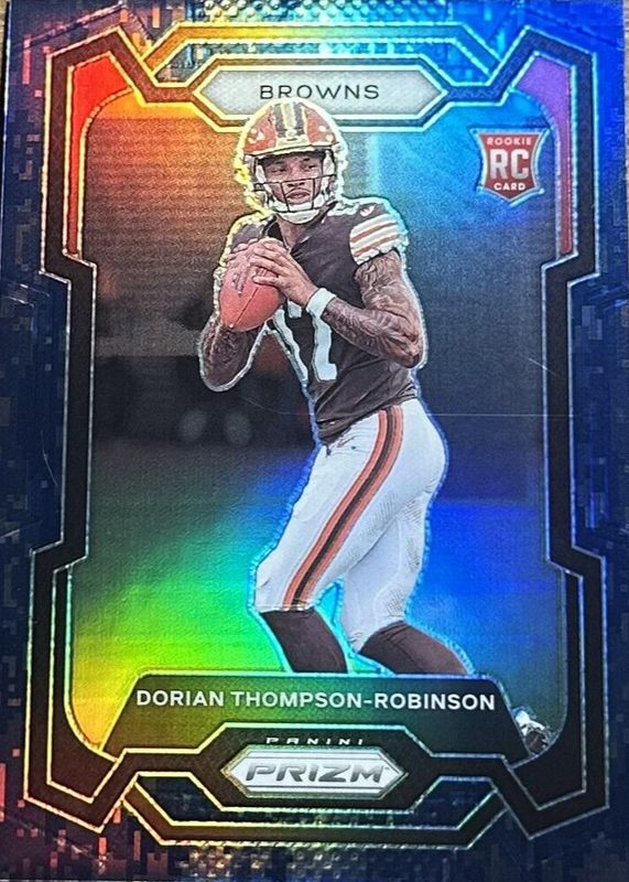 Dorian Thompson-Robinson 2023 Prizm #322 Navy Camo /25 Rookie PSA 9