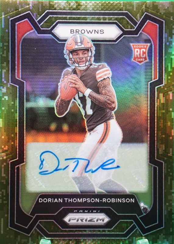 Dorian Thompson-Robinson 2023 Prizm #322 Rookie Autographs - Camo /25 Rookie RAW