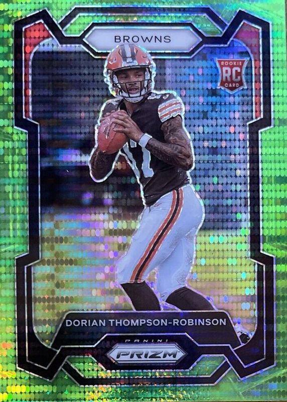 Dorian Thompson-Robinson 2023 Prizm #322 Neon Green Pulsar Rookie SGC 10