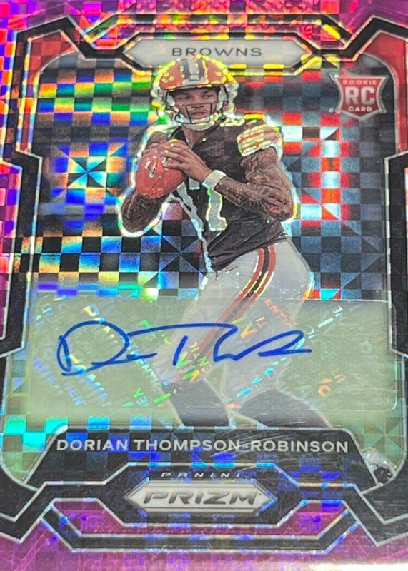 Dorian Thompson-Robinson 2023 Prizm #322 Rookie Autographs - Purple Power /49 Rookie SGC 9.5