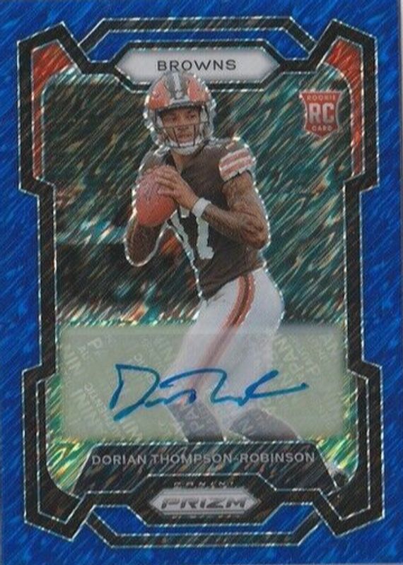 Dorian Thompson-Robinson 2023 Prizm #322 Rookie Autographs - Blue Shimmer /25 RAW