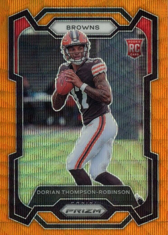 Dorian Thompson-Robinson 2023 Prizm #322 Orange Wave /60 Rookie PSA 10