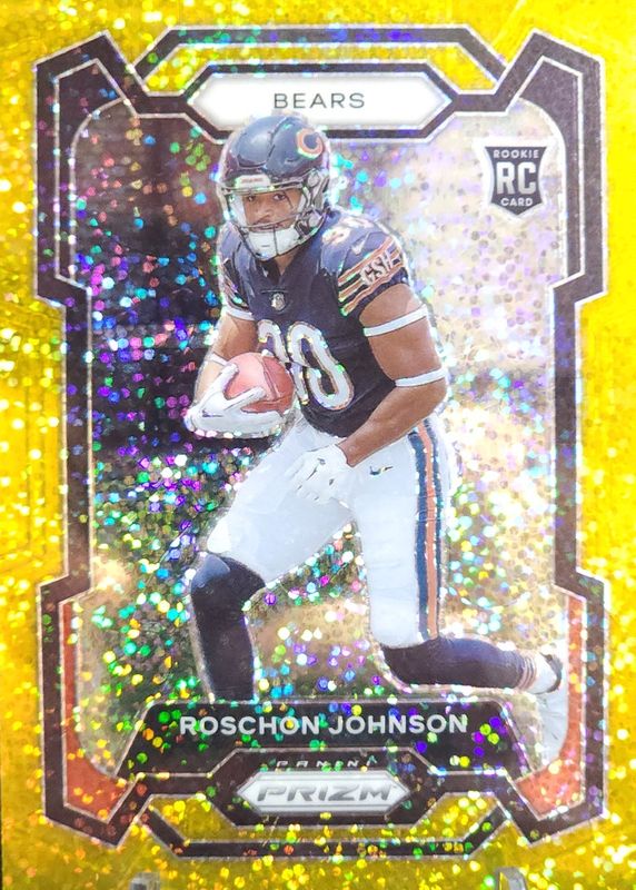 Roschon Johnson 2023 Prizm #314 Gold Sparkle /24 Rookie SGC 9.5