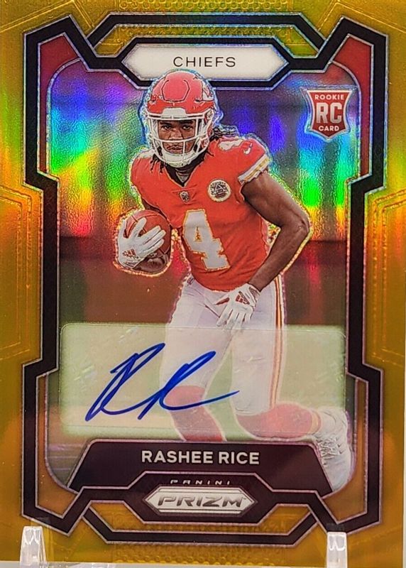 Rashee Rice 2023 Prizm #350 Rookie Autographs - Gold /10 PSA 10