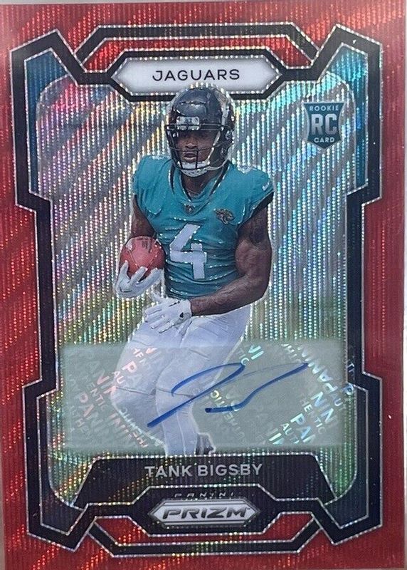 Tank Bigsby 2023 Prizm #348 Rookie Autographs - Red Wave /149 Rookie RAW