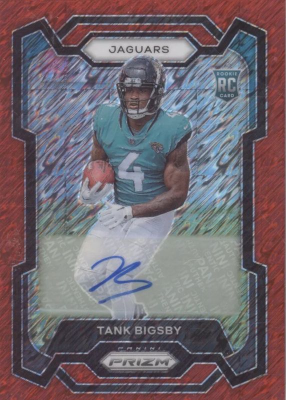 Tank Bigsby 2023 Prizm #348 Rookie Autographs - Red Shimmer /35 Rookie PSA 9