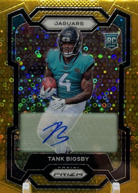 Tank Bigsby 2023 Prizm #348 Rookie Autographs - No Huddle Gold /10 Rookie PSA 10