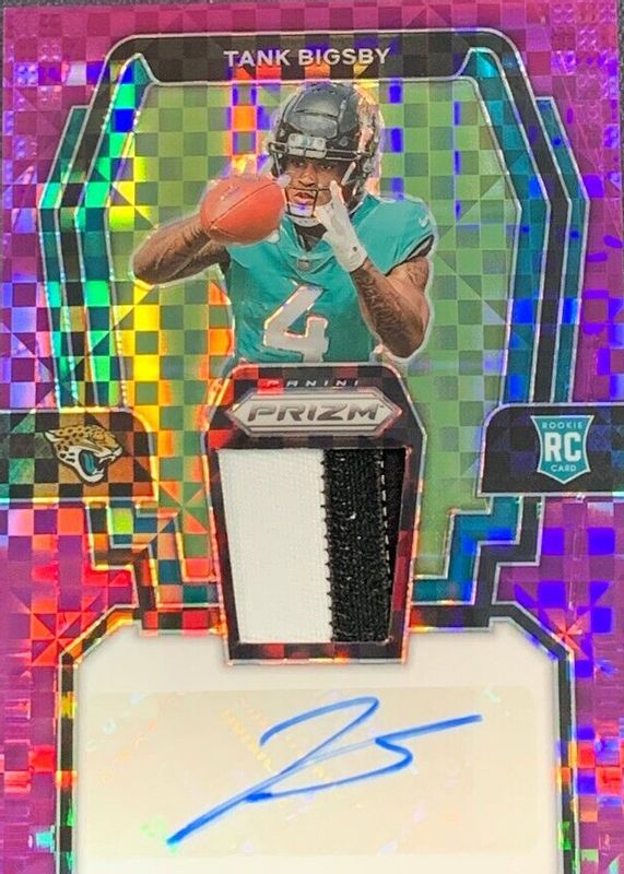 Tank Bigsby 2023 Prizm #RPA-TB Rookie Patch Auto - Purple Power /49 Rookie BGS 9