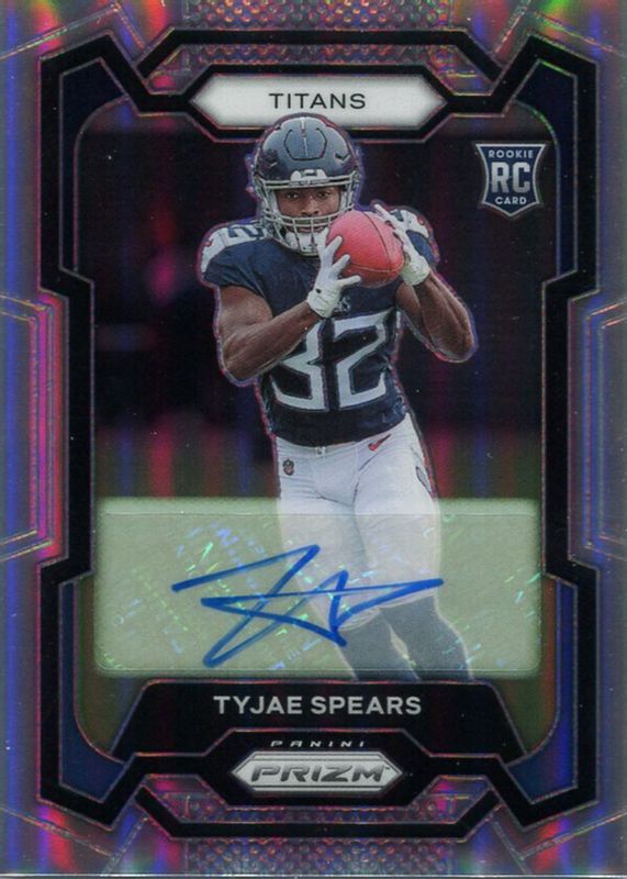 Tyjae Spears 2023 Prizm #396 Rookie Autographs - Silver Rookie BGS 9