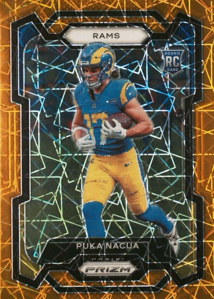 2023 Panini Prizm Puka Nacua Orange Disco Prizm Rookie RC #357 LA