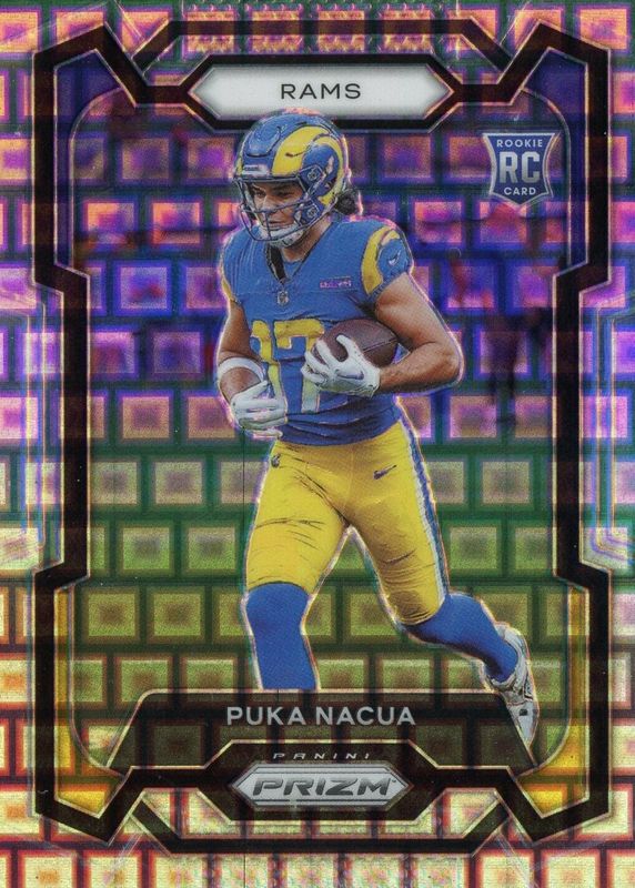 Puka Nacua 2023 Prizm #357 Pandora /400 Rookie PSA 8