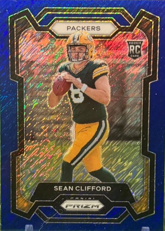 Sean Clifford 2023 Prizm #338 Blue Shimmer /25 Rookie SGC 10