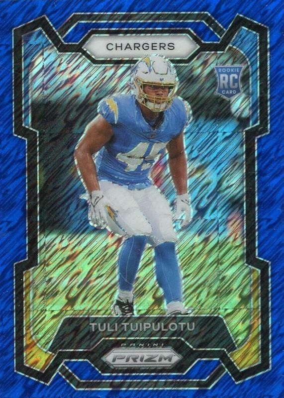 Tuli Tuipulotu 2023 Prizm #354 Blue Shimmer /25 Rookie RAW