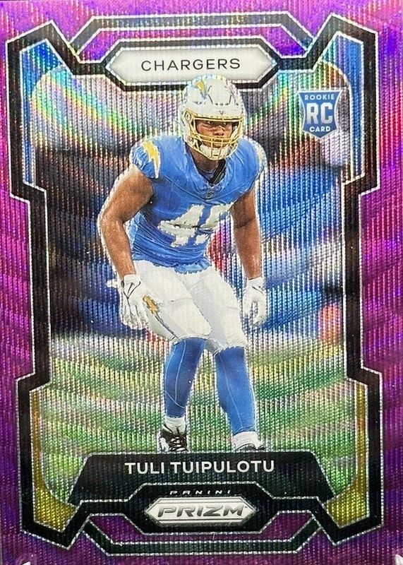 Tuli Tuipulotu 2023 Prizm #354 Purple Wave /99 Rookie SGC 10