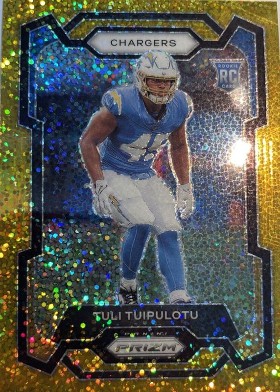 Tuli Tuipulotu 2023 Prizm #354 Gold Sparkle /24 Rookie PSA 10