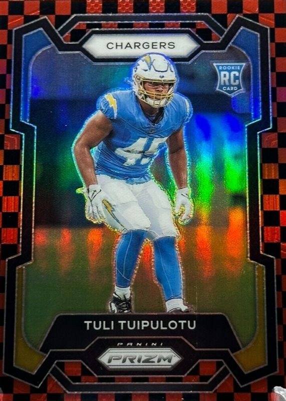 Tuli Tuipulotu 2023 Prizm #354 Black & Red Checker /(SSP) Rookie PSA 10