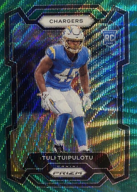 Tuli Tuipulotu 2023 Prizm #354 Green Wave Rookie PSA 10