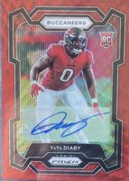 YaYa Diaby 2023 Prizm #394 Rookie Autographs - Red Wave /149