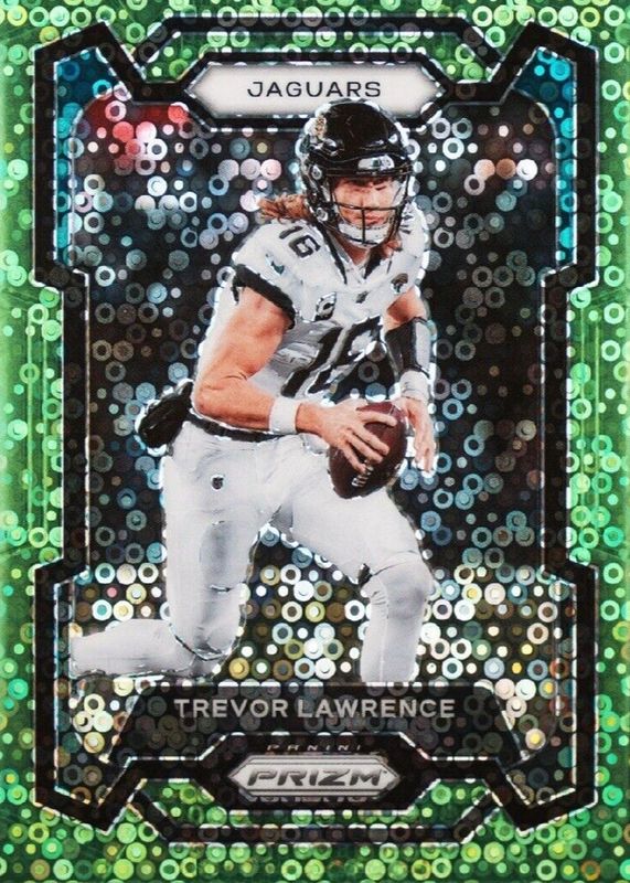 Trevor Lawrence 2023 Prizm #139 No Huddle Neon Green /5 PSA 10