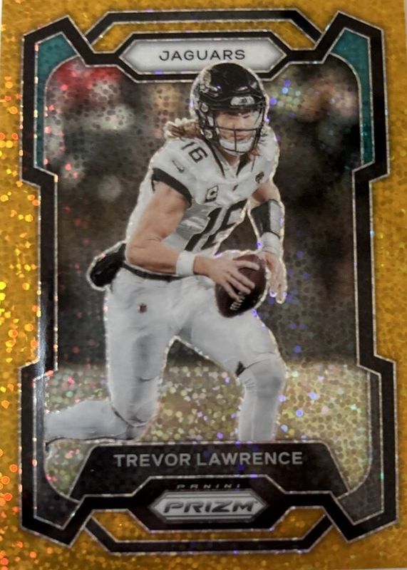 Trevor Lawrence 2023 Prizm #139 Gold Sparkle /24 PSA 10