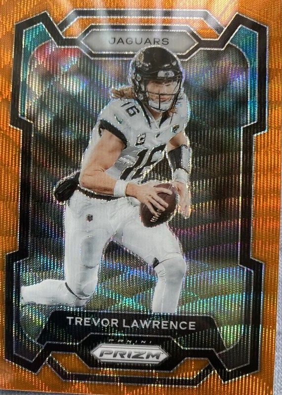 Trevor Lawrence 2023 Prizm #139 Orange Wave /60 PSA 10