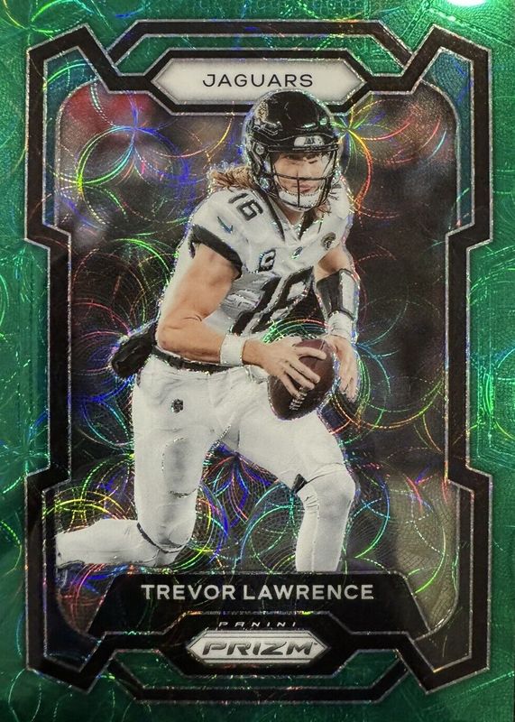 Trevor Lawrence 2023 Prizm #139 Green Scope /75 SGC 9.5