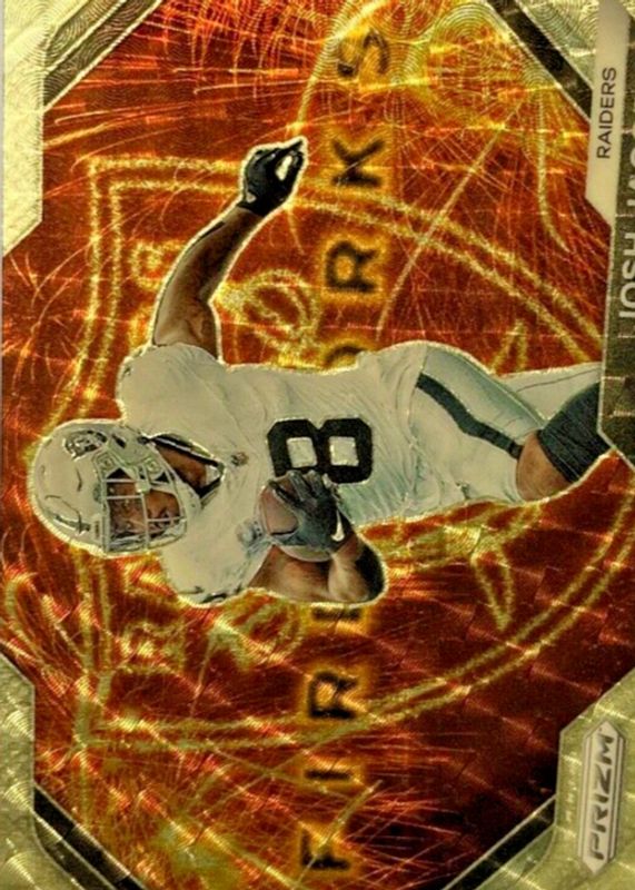 Josh Jacobs 2023 Prizm #F-17 Fireworks - Gold Vinyl /5 RAW