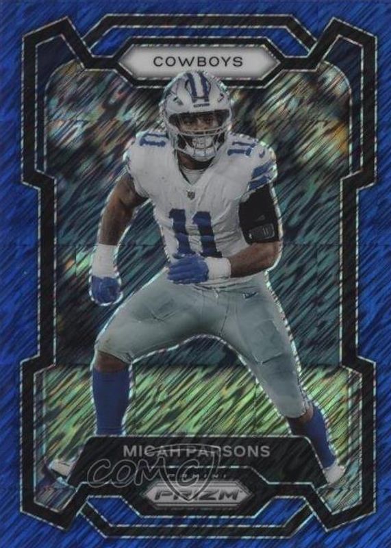 Micah Parsons 2023 Prizm #78 Blue Shimmer /25 PSA 10