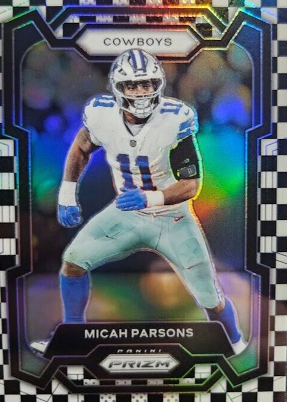 Micah Parsons 2023 Prizm #78 Black & White Checker /(SSP) PSA 10